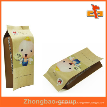 Sac de papier kraft imprimé personnalisé imprimé personnalisé pour snack made in China